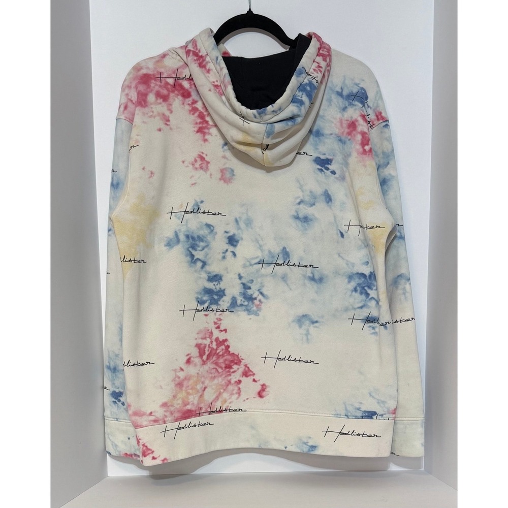 L Hollister Multicolor Tiedye Hoodie Sweatshirt Large unisex Sportscore,‎ casual - Picture 5 of 5